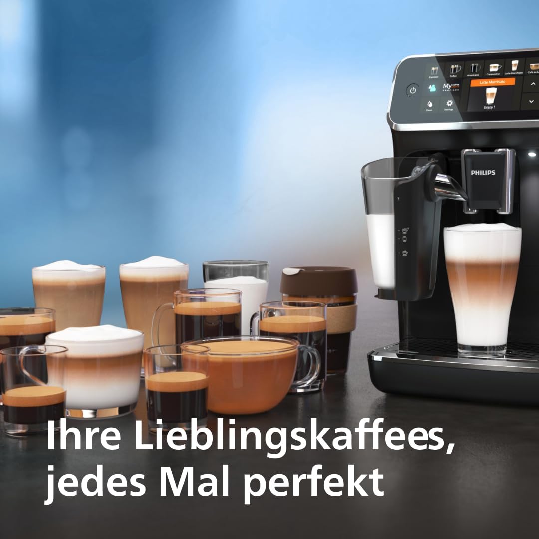 Serie 5400 EP5441/50–Genießen Sie 12 Getränke,schnell reinigendes LatteGo,intuitives TFT-Display, anpassbare Kaffeeeinstellungen